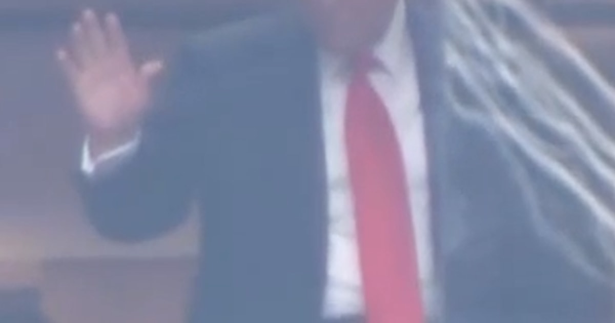 Trump appears behind bulletproof glass at Kirk memorial