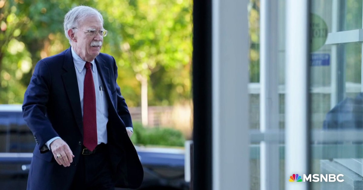 BREAKING: Former Trump National Security Adviser John Bolton surrenders to 18 counts