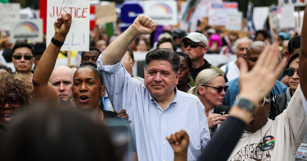 Illinois Gov. Pritzker addresses &lsquo;No Kings&rsquo; rally in Chicago: &lsquo;Democracy requires your courage&rsquo;