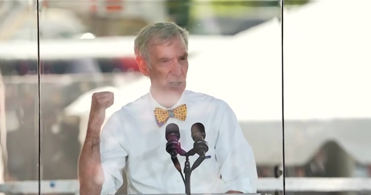 Bill Nye slams Trump as &lsquo;petulant&rsquo; during &lsquo;No Kings&rsquo; protest