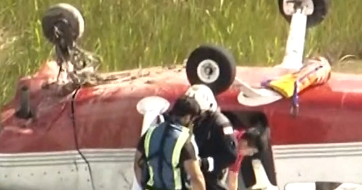 2 rescued after small airplane crashes in Florida