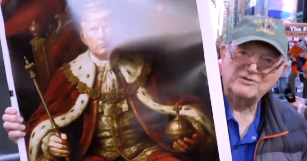 82 y/o Vietnam vet at 'No Kings' rally in NYC: "Protest now or bow down later"