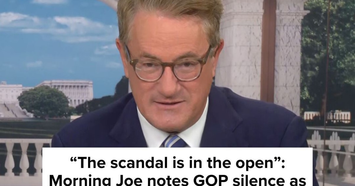 'The scandal is in the open': Morning Joe notes GOP silence as Trump targets political enemies