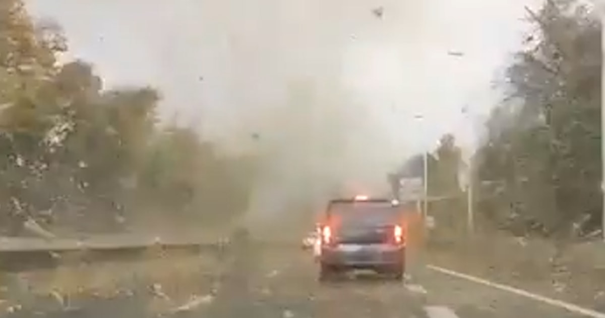 Suspected twister tears by the outskirts of Paris Suspected twister tears by the outskirts of Paris