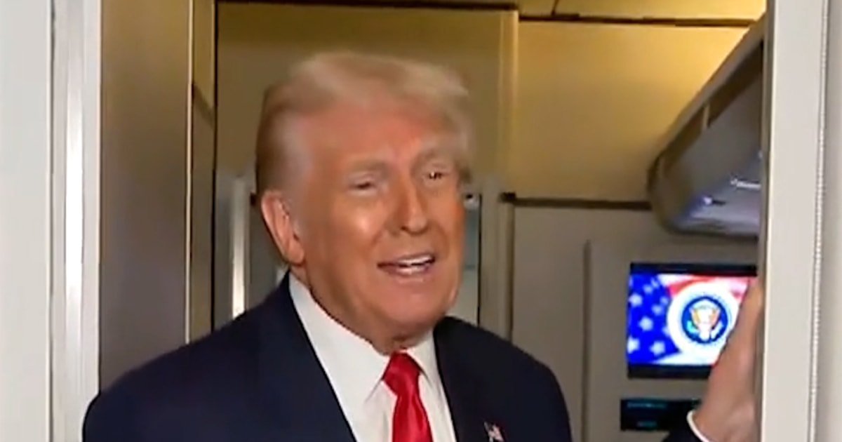 Trump jokes about turbulence on Air Force One