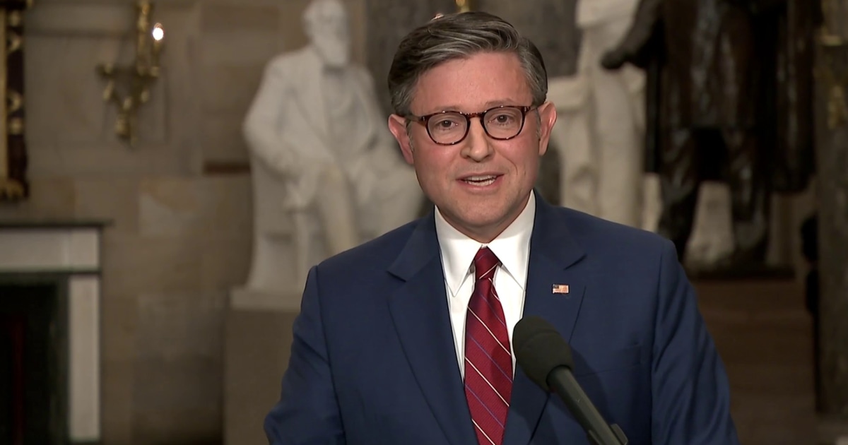 Full Speech: Johnson addresses House vote to end government shutdown