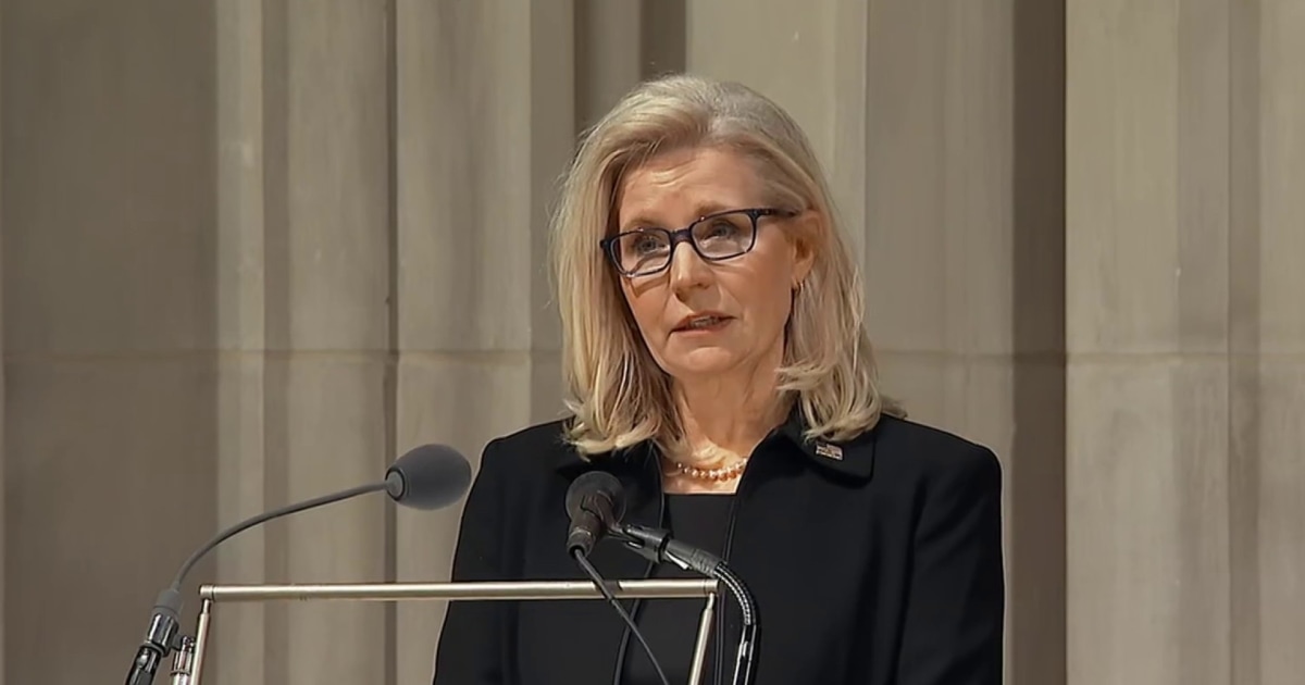 'a Giant To The End': Liz Cheney Remembers Her Father's Legacy At His Funeral