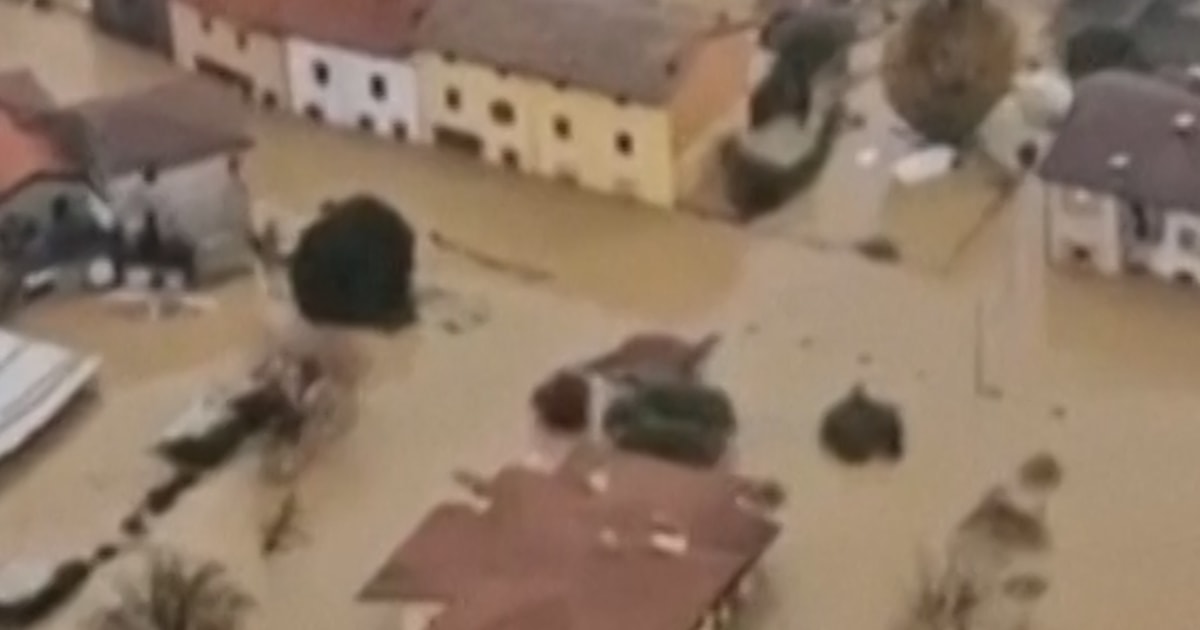 Homes Collapse In Italy Following Flooding