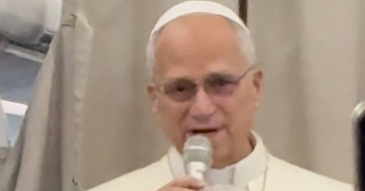 Flying with Pope Leo on his first international trip