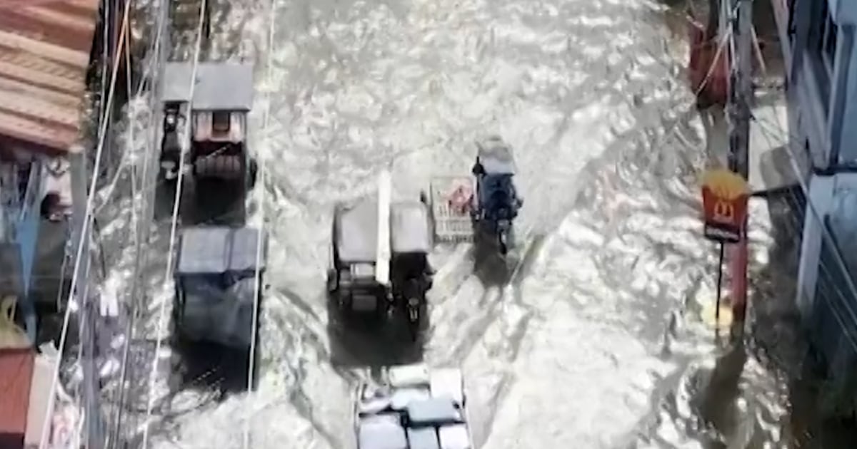Drone Video Shows Flooding In Philippines