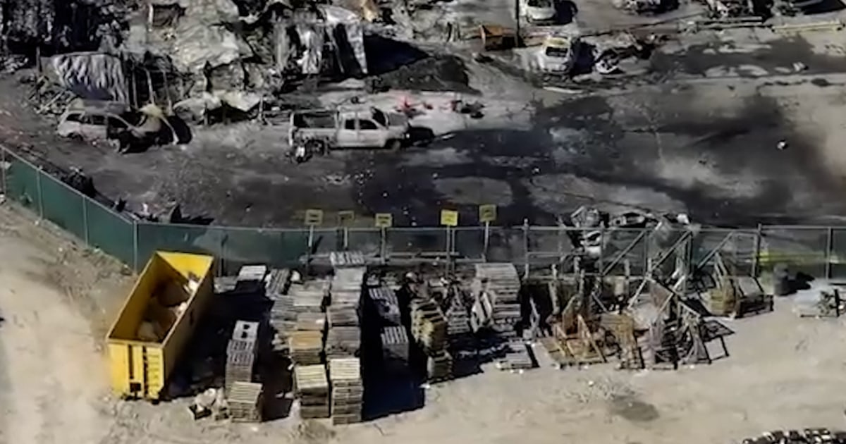 Drone video shows destructive path of UPS plane crash