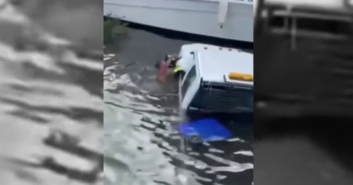 Good Samaritan saves two women from sinking truck in Miami