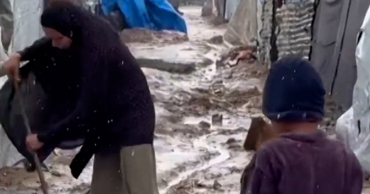 Gaza storm floods tent camps for homeless civilians