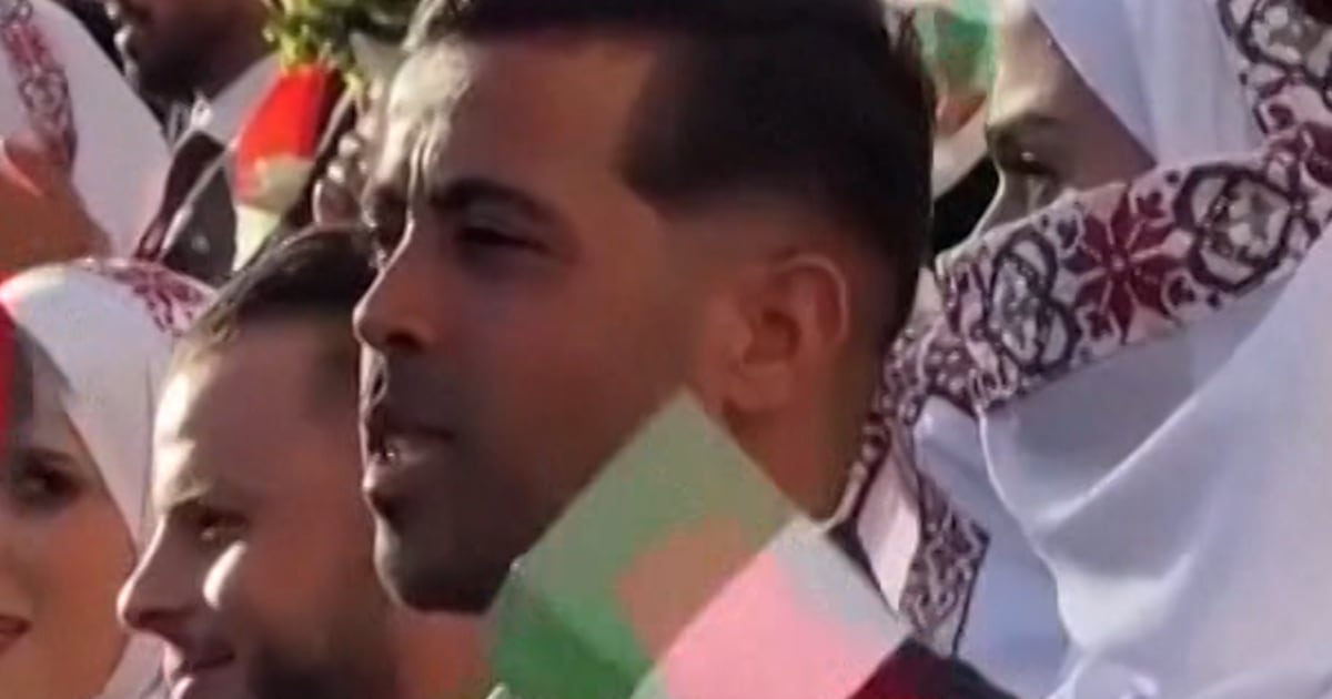 54 couples married in Gaza mass wedding celebration