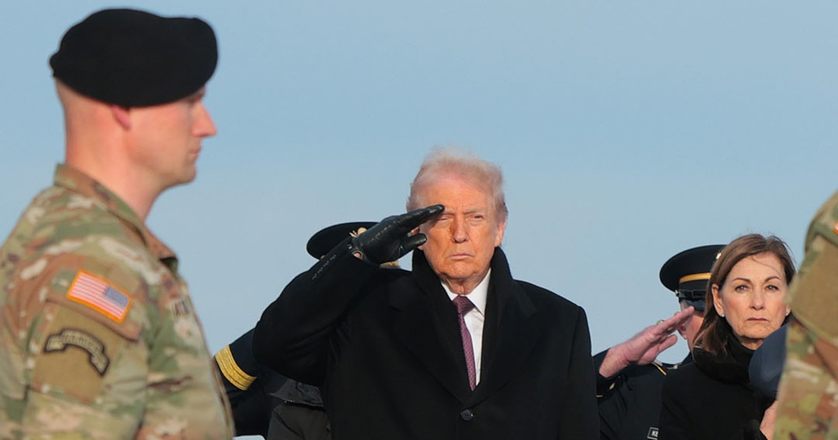 Trump attends dignified transfer for U.S. soldiers
