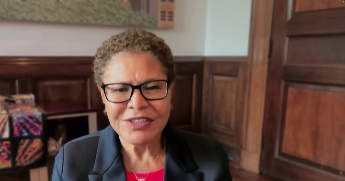 Mayor Karen Bass discusses recovery efforts one year after the L.A. fires