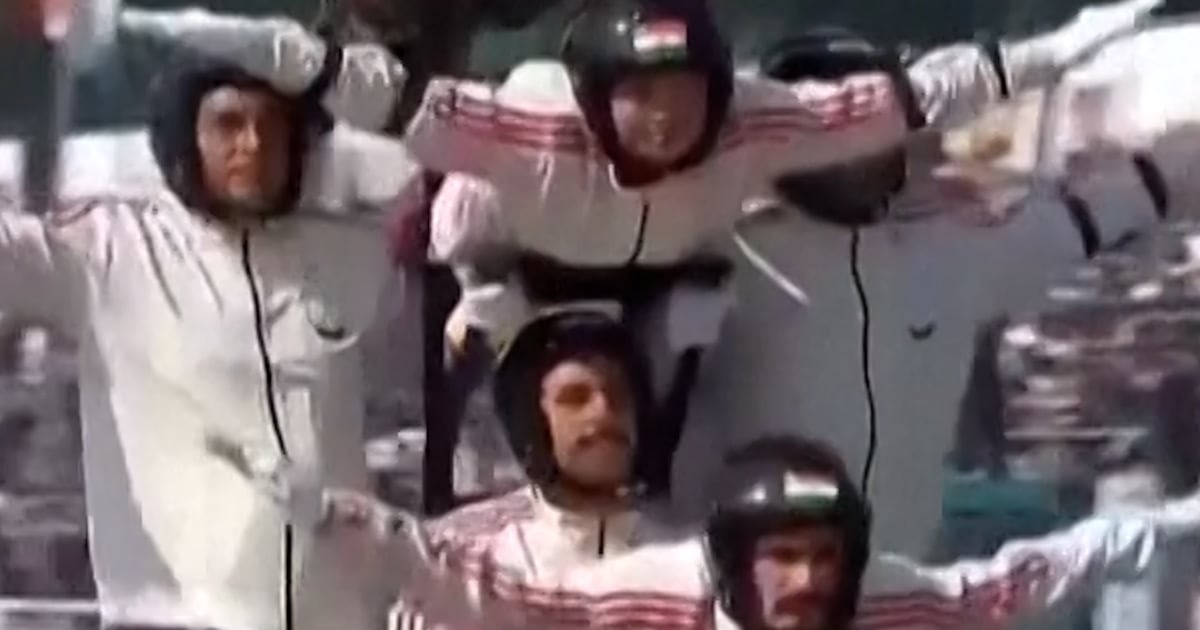 India marks Republic Day with parade of motorcycle stunts