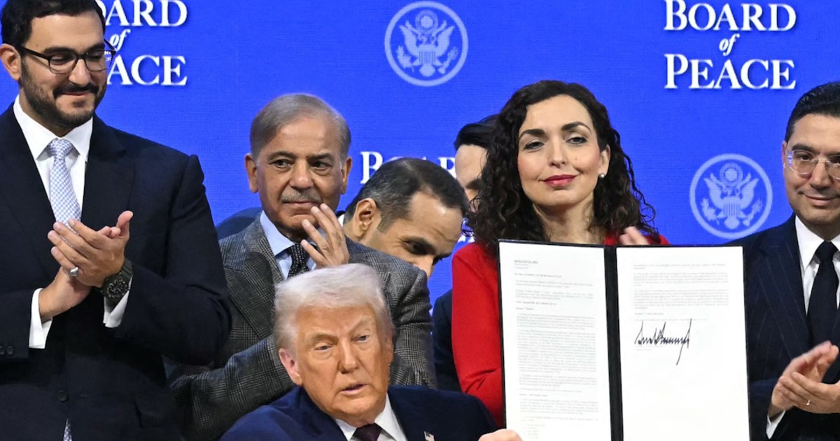 Trump signs 'Board of Peace' charter in Davos
