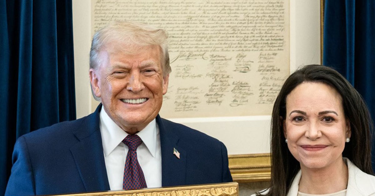 Machado gives her Nobel Peace Prize to Trump