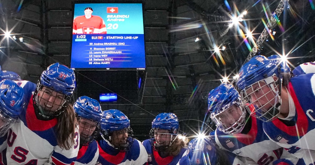 U.S. women's hockey team defeated Switzerland 5-0