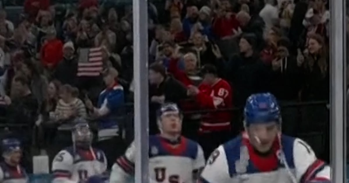 Team USA men's hockey beats Latvia during opening game