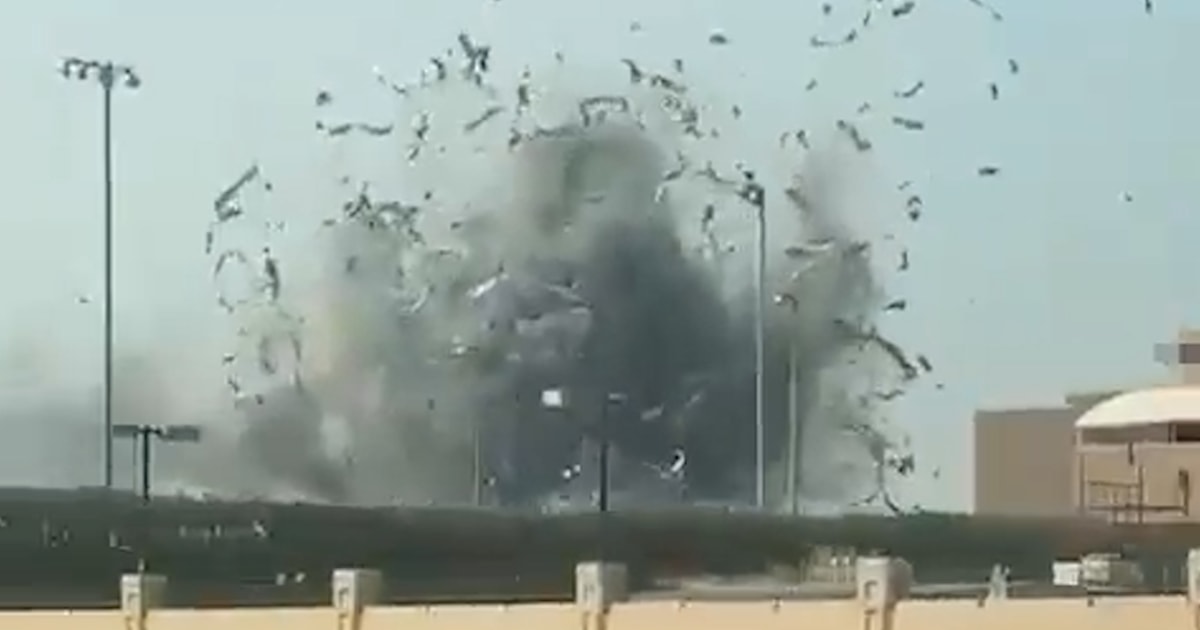 Watch: Missile attacks seen at U.S. Navy center in Bahrain