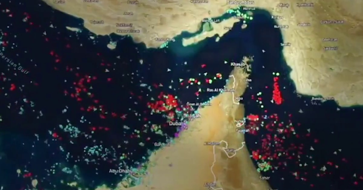 A closer look at shipping traffic through the Strait of Hormuz with Gulf oil exports slowed by war