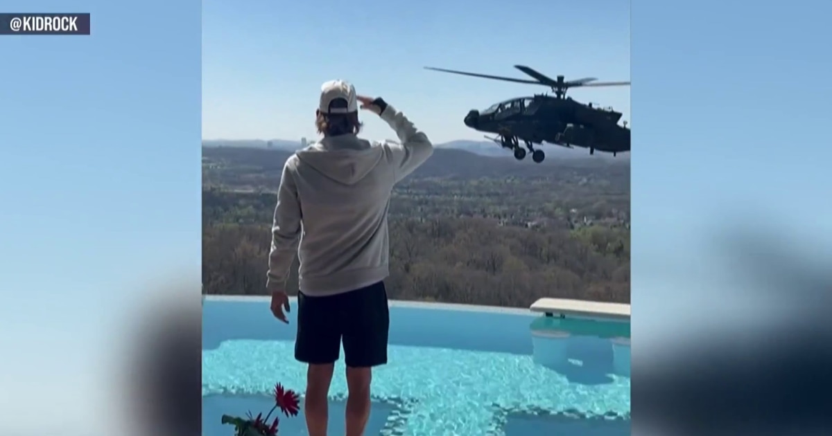 Army suspends aircrew flying helicopters near Kid Rock's home