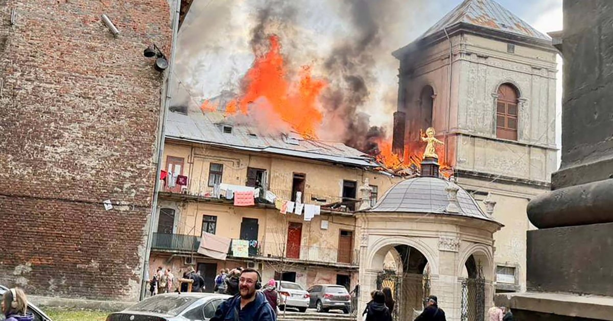 Video shows Russian drone explosion in Lviv