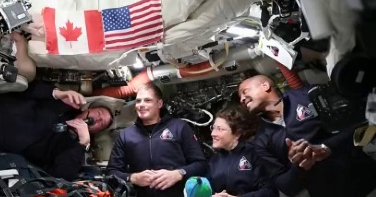 Tom Costello speaks with Artemis II crew during their moon mission