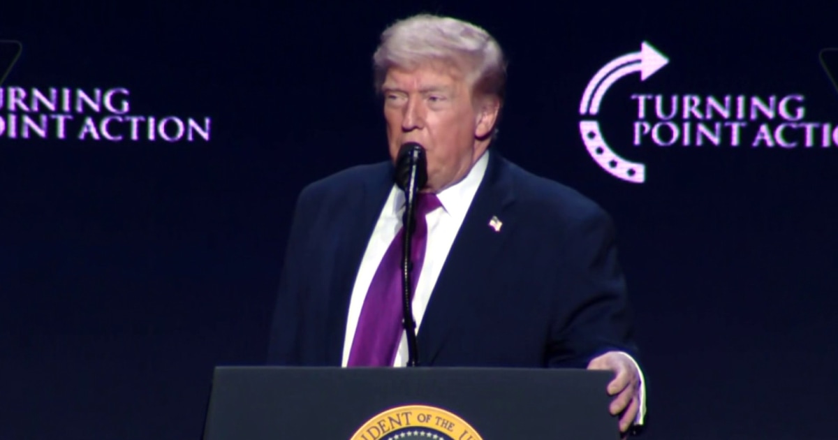 Turning Point Trump Rally Trump holds Turning Point USA rally amid growing tensions with the pope