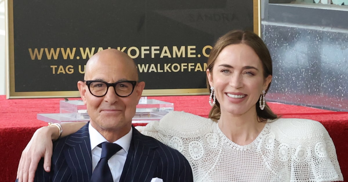 Emily Blunt, Stanley Tucci receive Walk of Fame stars