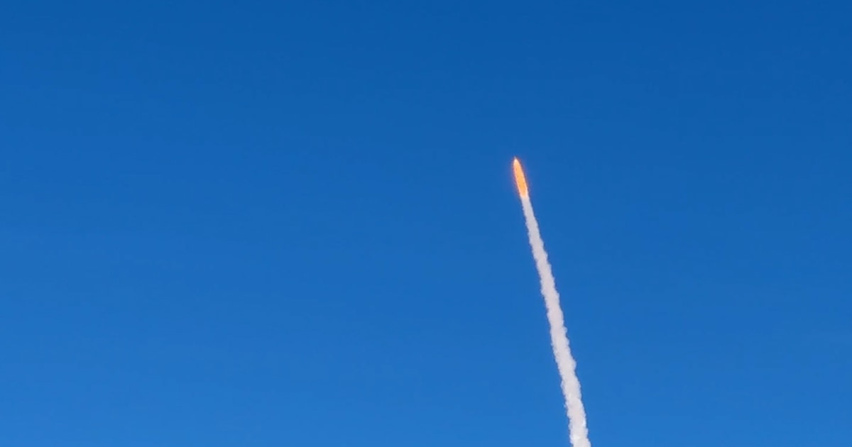 Artemis II launch captured by passenger on flight