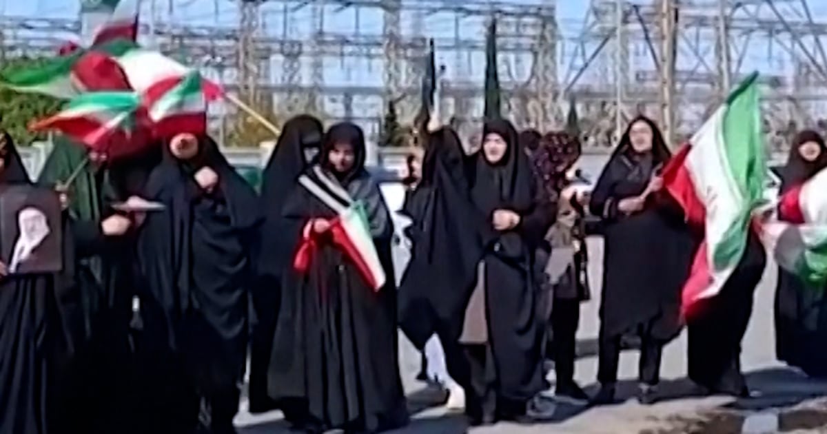 Iranians form human chains to protect infrastructure