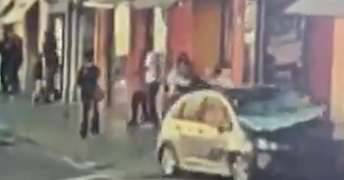 Video shows car ramming into pedestrians in Italy