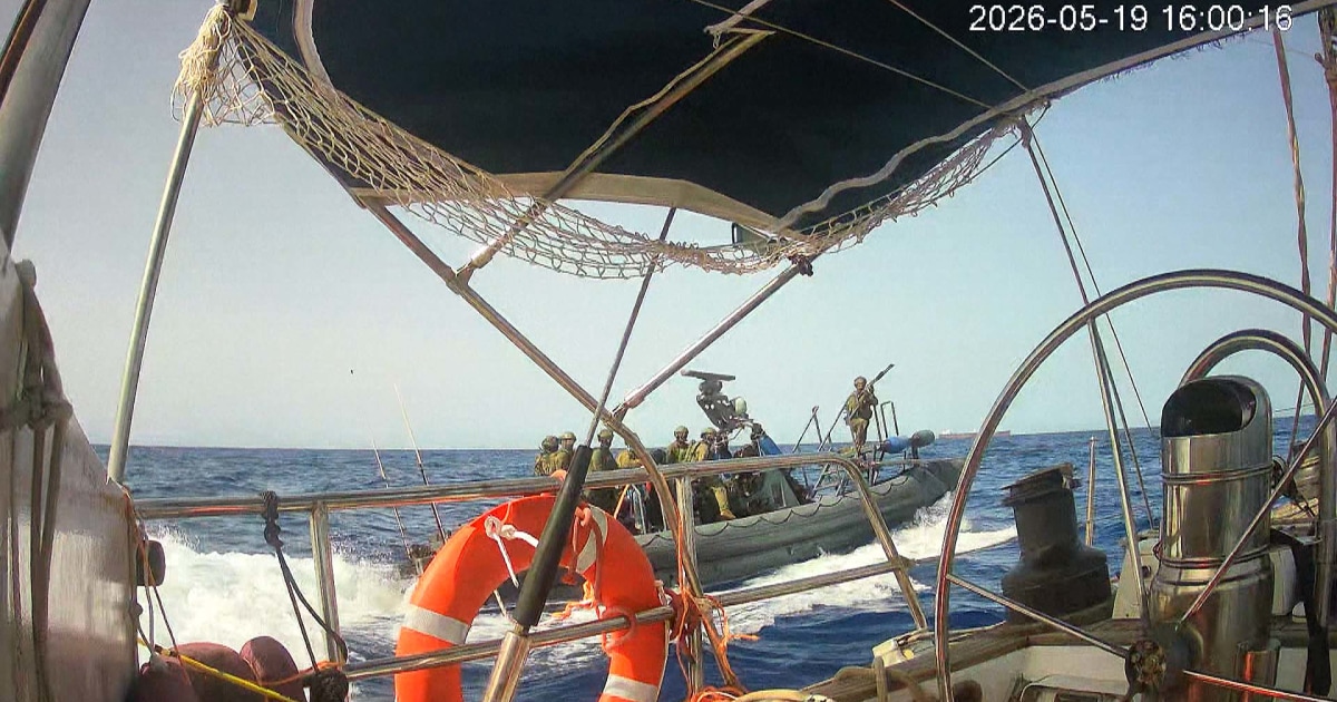 Israeli forces appear to fire weapons at Gaza aid boat