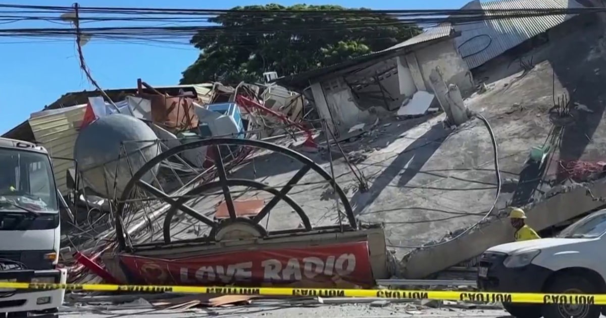 Edifícios desabam em terremoto mortal nas Filipinas