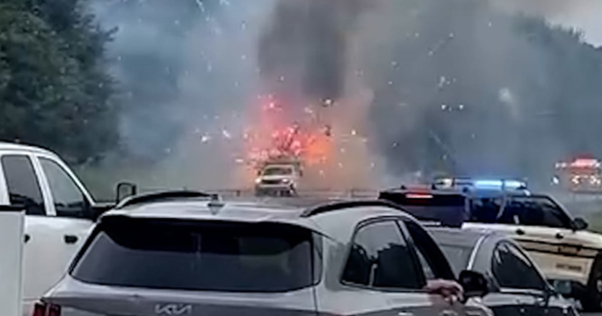 Pickup Truck Hauling Fireworks Trailer Explodes on Tennessee Highway