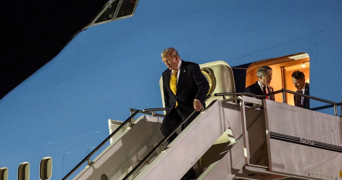 President Trump returns from Turkey in older Air Force One jet