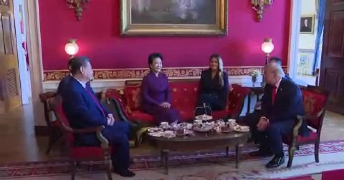 Trump and Xi exchange praise during tea at the White House