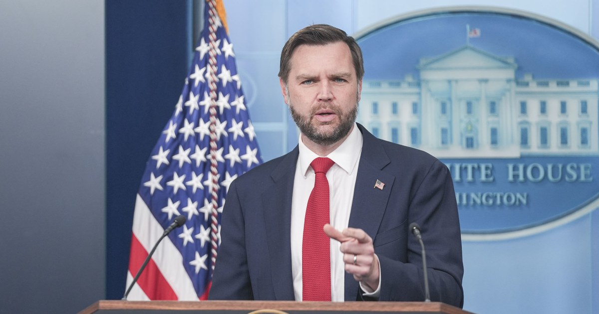 VP Vance holds White House press briefing