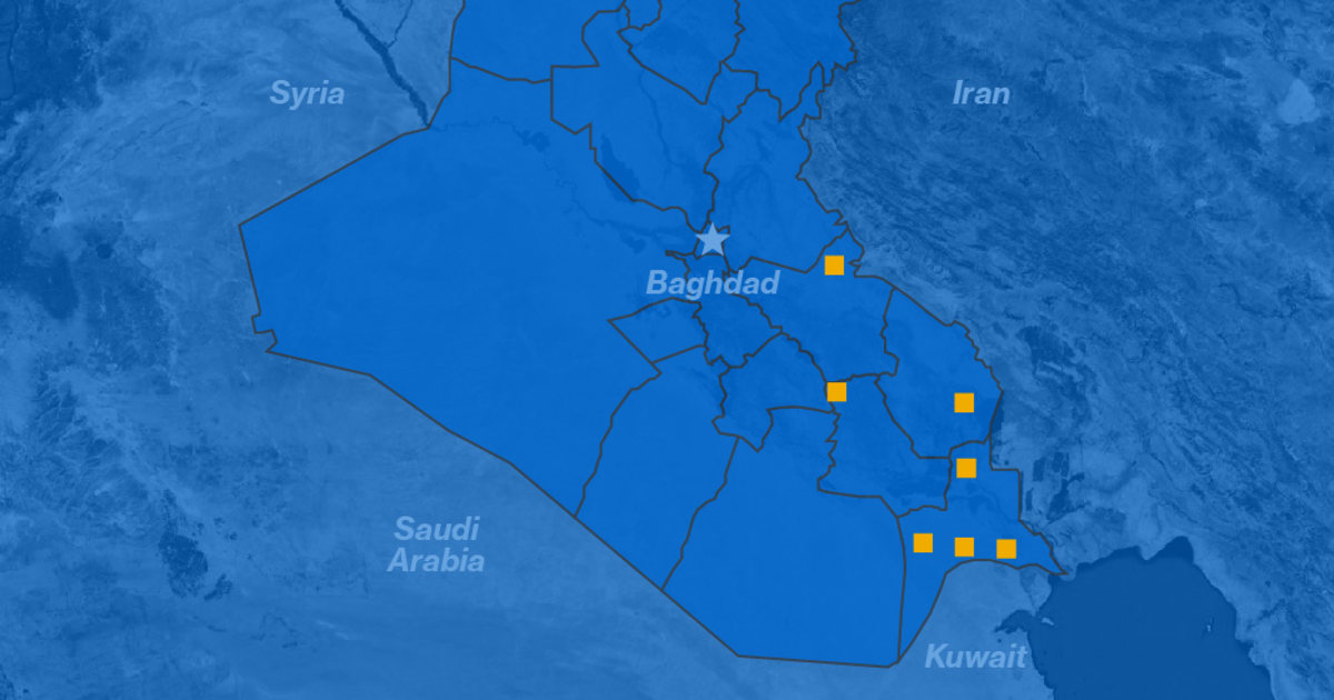 Map International oil development in Iraq