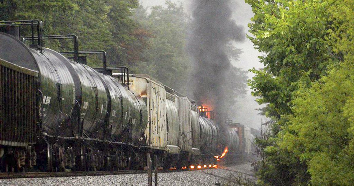 Tennessee train derailment 5,000 residents evacuated from Maryville