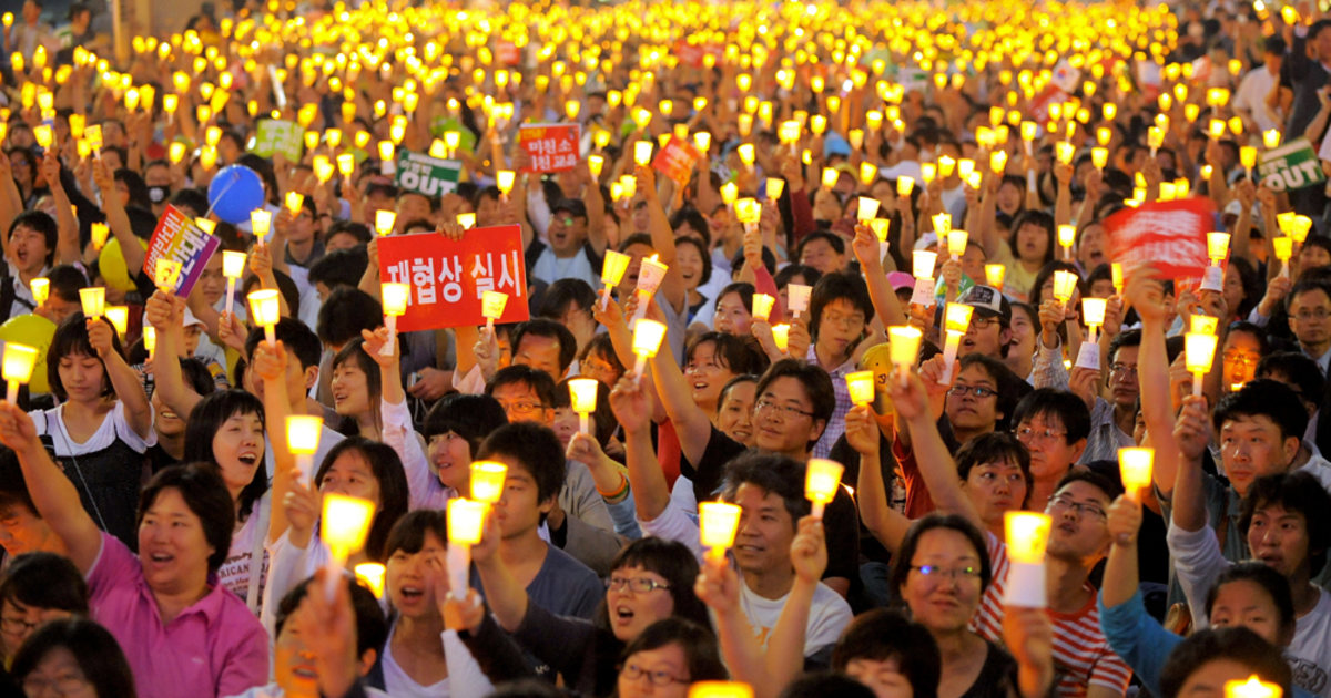 Beef protests present challenge for S. Korea