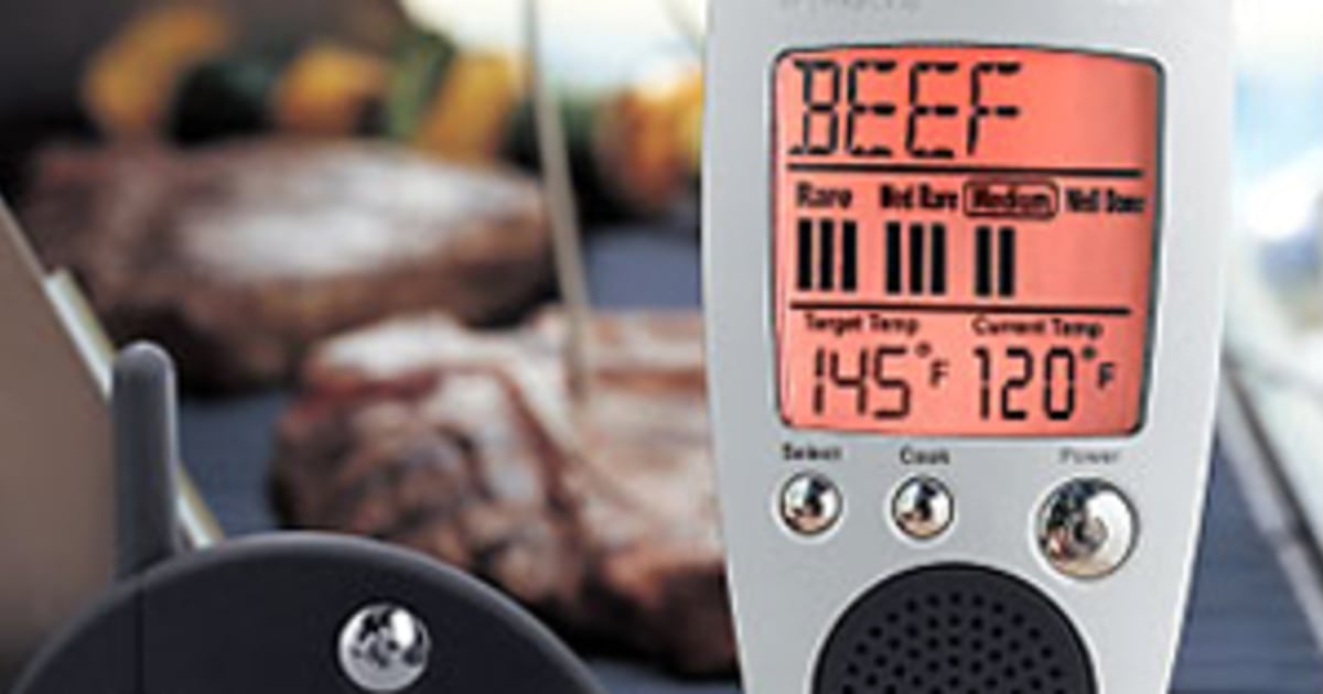 Brookstone Grill Alert Talking Remote Meat Thermometer, Grill Oven or Smoker