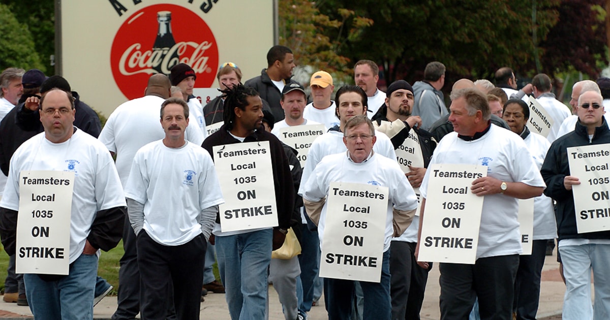 Workers strike CocaCola bottling plants