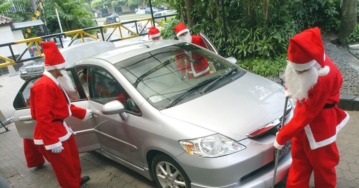 In Indonesia, Santa security is checking it twice