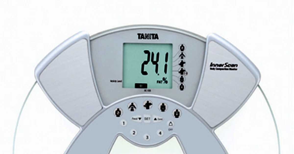 Tanita Body Fat & Water Percentage Scale, Silver/Grey