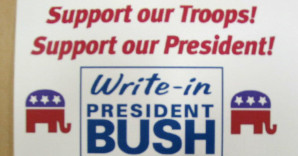 President Bush on the Straw Ballot