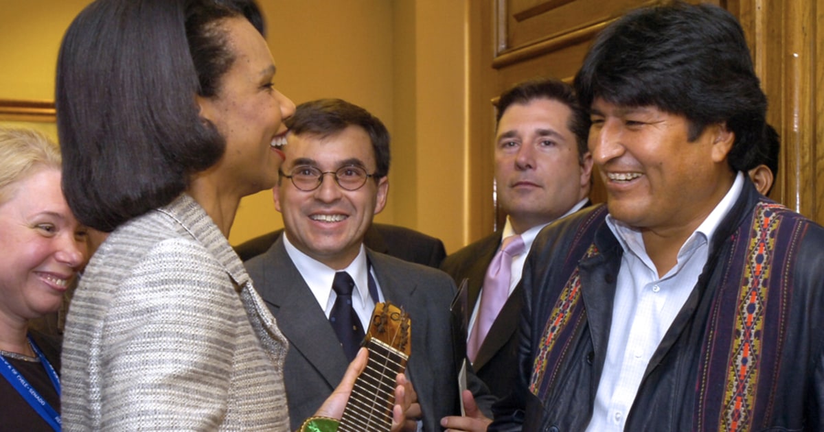Zeus Morales Rice Morales, Rice discuss Bolivia’s drug fight